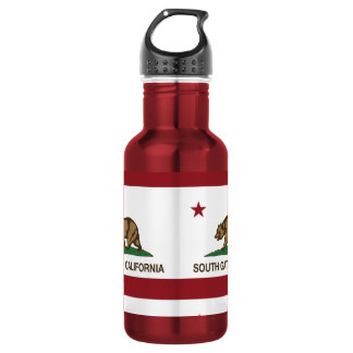 South Gate California Republic Flag Water Bottle