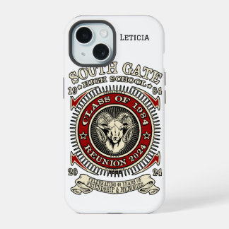 South Gate High School Rams iPhone Case with Name