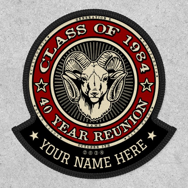 South Gate High School Rams Iron-On Patch - V.II (Front)