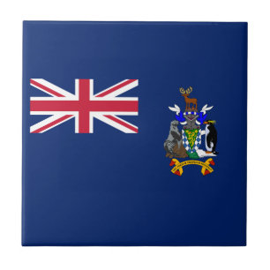 South Georgia and the South Sandwich Islands Flag Ceramic Tile