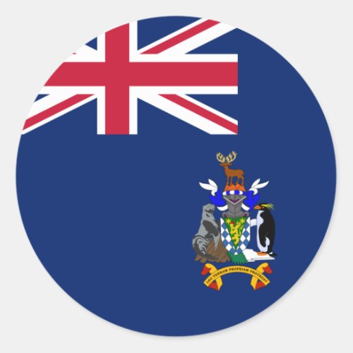 South Georgia and the South Sandwich Islands flag  Classic Round Sticker