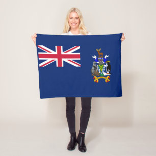 South Georgia and the South Sandwich Islands Flag Fleece Blanket
