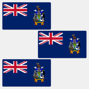 South Georgia and the South Sandwich Islands Flag Labels