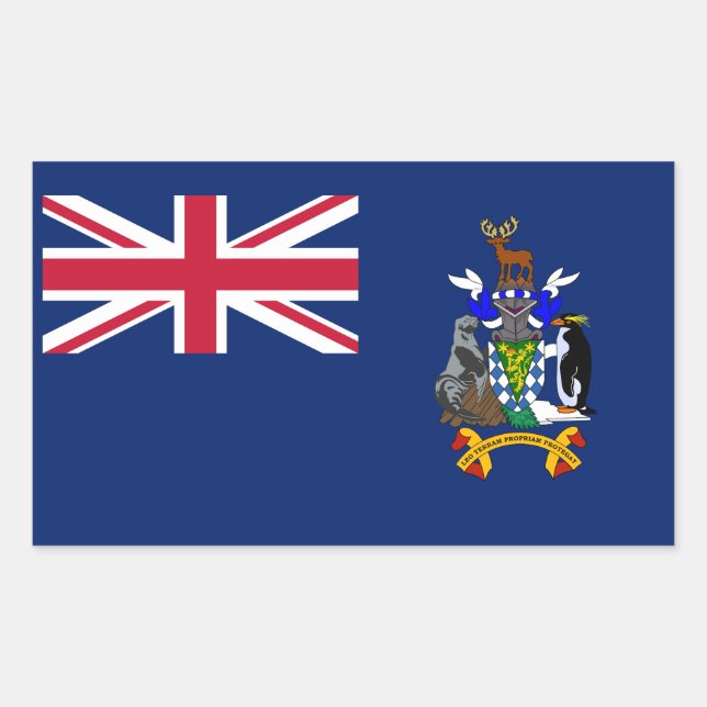 South Georgia and the South Sandwich Islands Flag Rectangular Sticker (Front)