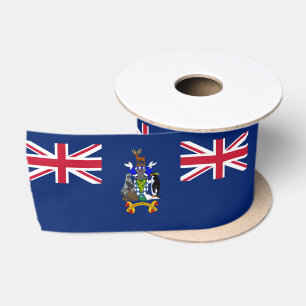 South Georgia and the South Sandwich Islands Flag Satin Ribbon