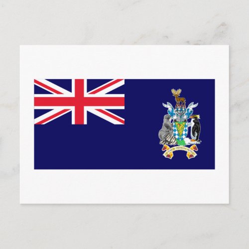 South Georgia  the South Sandwich Islands Flag Postcard