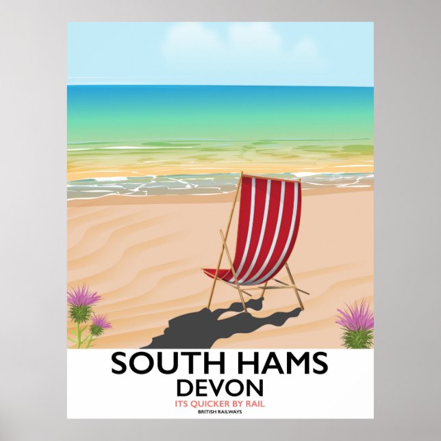 South Hams Devon beach poster (Front)