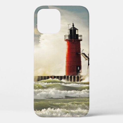 South Haven Michigan Lighthouse iPhone 12 Case