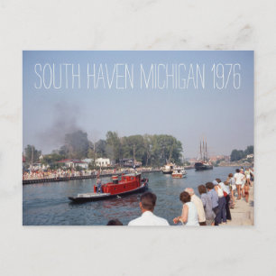 South Haven Michigan Tugboat 1976 Postcard