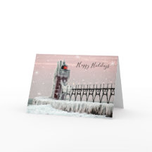 South Haven Michigan Winter Snow Lighthouse