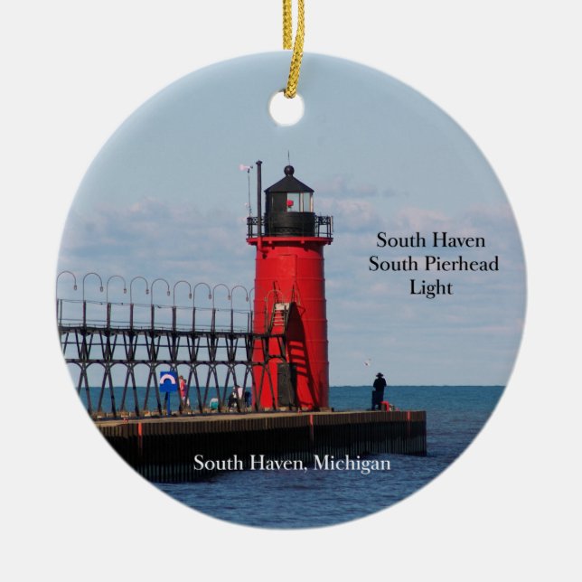South Haven South Pierhead Light ornament (Front)
