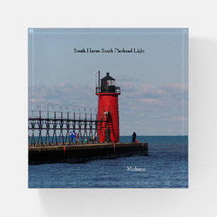 South Haven South Pierhead Light paperweight