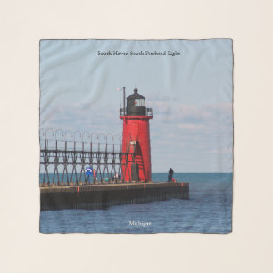 South Haven South Pierhead Light square scarf