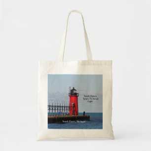 South Haven South Pierhead Light tote bag