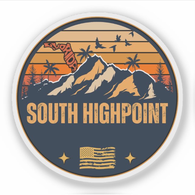 South Highpoint, Florida  Sticker (Front)