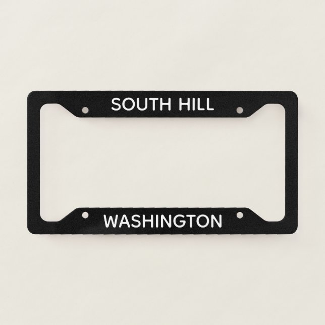 South Hill Washington License Plate Frame (Front)