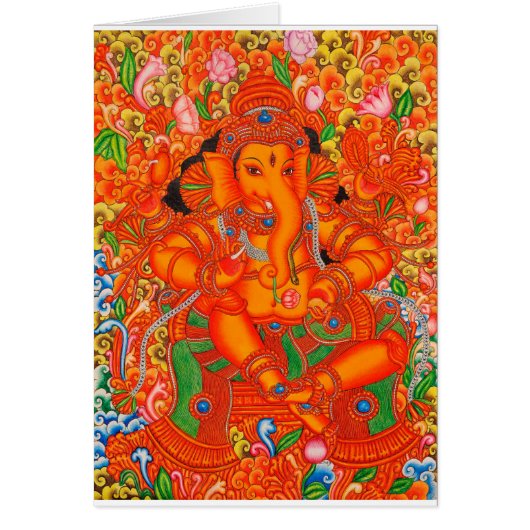 SOUTH INDIAN LORD GANESH TANJORE PAINTING (Front)