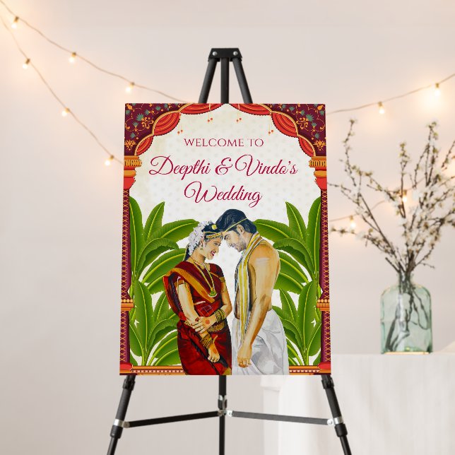 South Indian Signs Wedding & Welcome Tamil signs (In Situ (Stand))