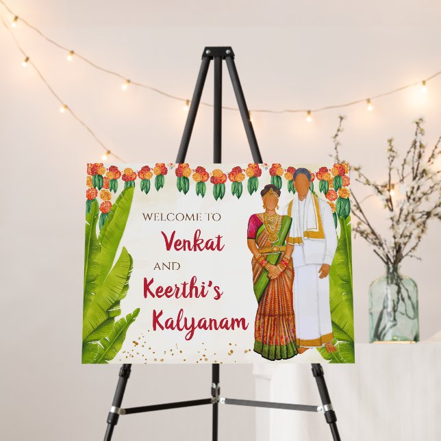 South Indian wedding signs Kalyanam welcome Signs (In Situ (Stand))
