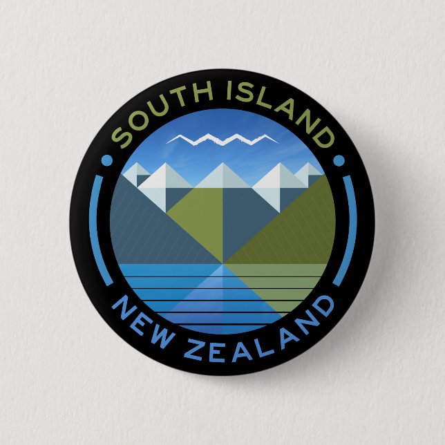 SOUTH ISLAND NEW ZEALAND BUTTON (Front)