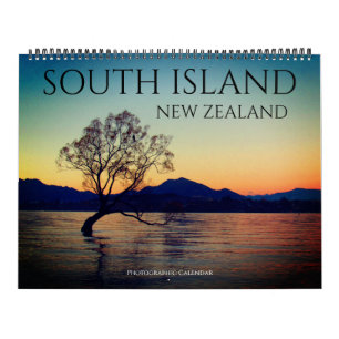 south island nz 2026 large calendar