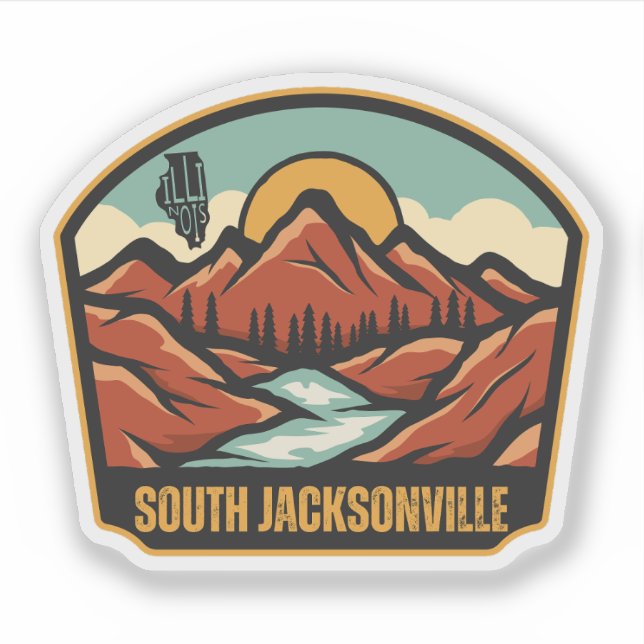South Jacksonville, Illinois  Sticker (Front)