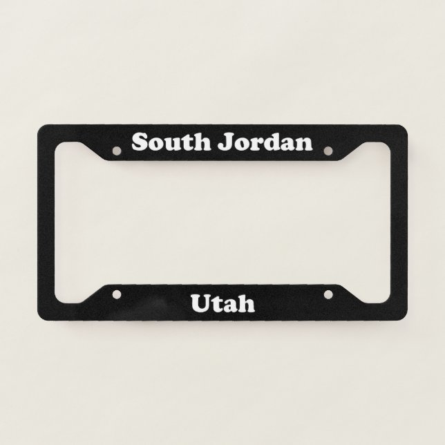 South Jordan UT License Plate Frame (Front)