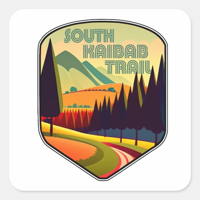 South Kaibab Trail Grand Canyon Arizona Colors Square Sticker (Front)