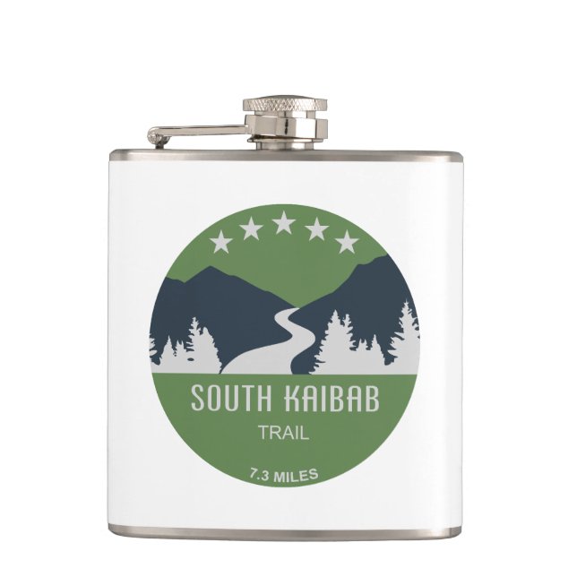 South Kaibab Trail Grand Canyon Arizona Flask (Front)