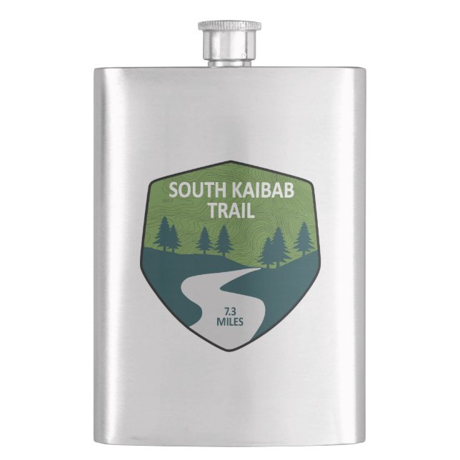 South Kaibab Trail Grand Canyon Arizona Flask (Front)