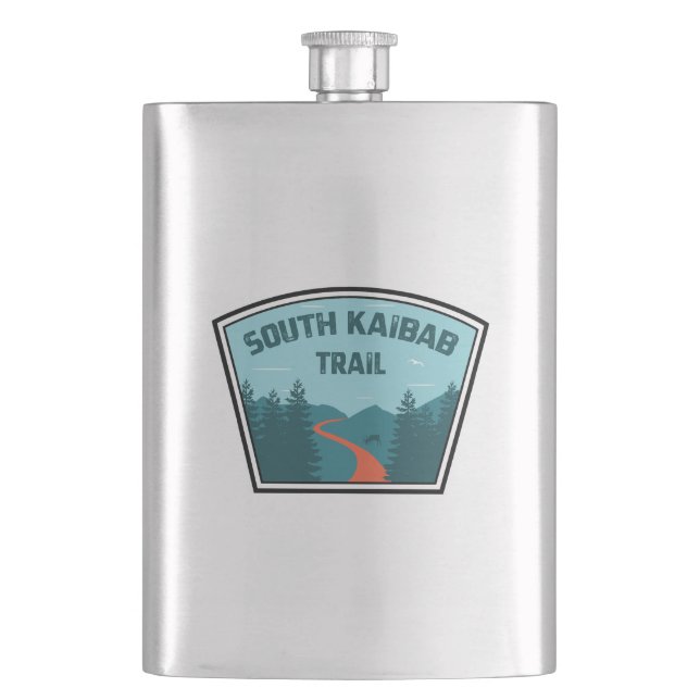 South Kaibab Trail Grand Canyon Arizona Flask (Front)