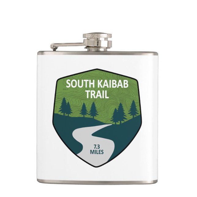 South Kaibab Trail Grand Canyon Arizona Flask (Front)