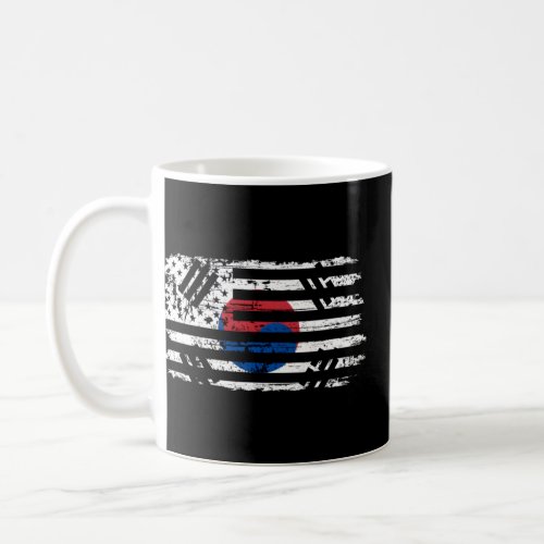 South Korea And Us Flag Dual Heritage  Coffee Mug