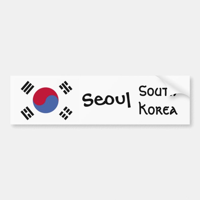 South Korea Bumper Sticker (Front)