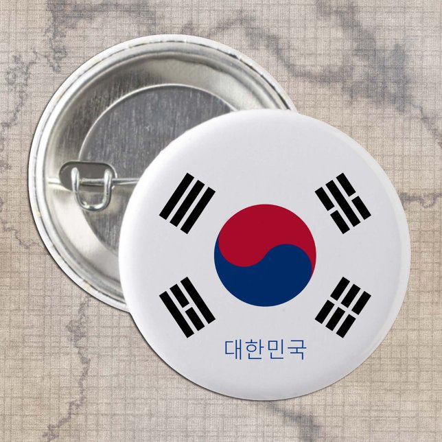 South Korea button, patriotic Korean Flag Button (Creator Uploaded)