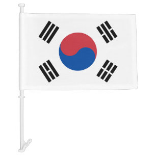 South Korea Car Flag