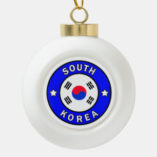 South Korea Ceramic Ball Christmas Ornament