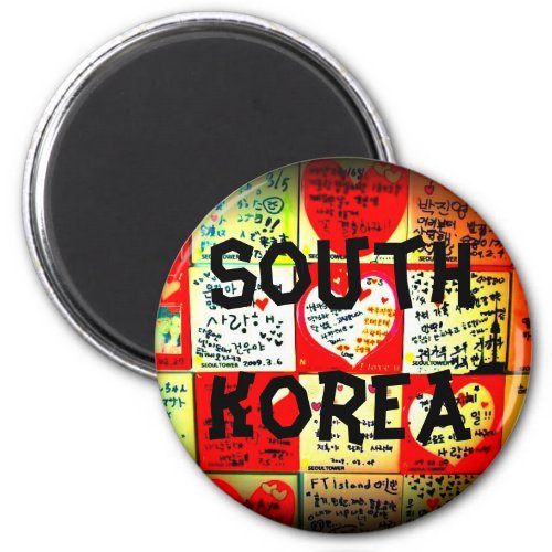 South Korea Circle Magnet