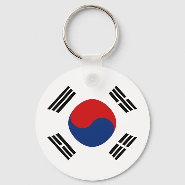 South Korea Fisheye Flag Keychain (Front)