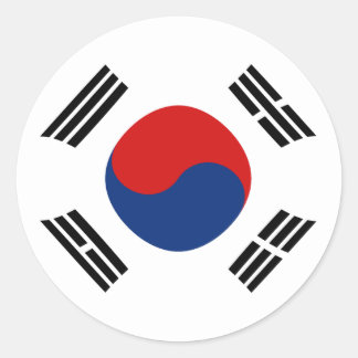 South Korea Fisheye Flag Sticker