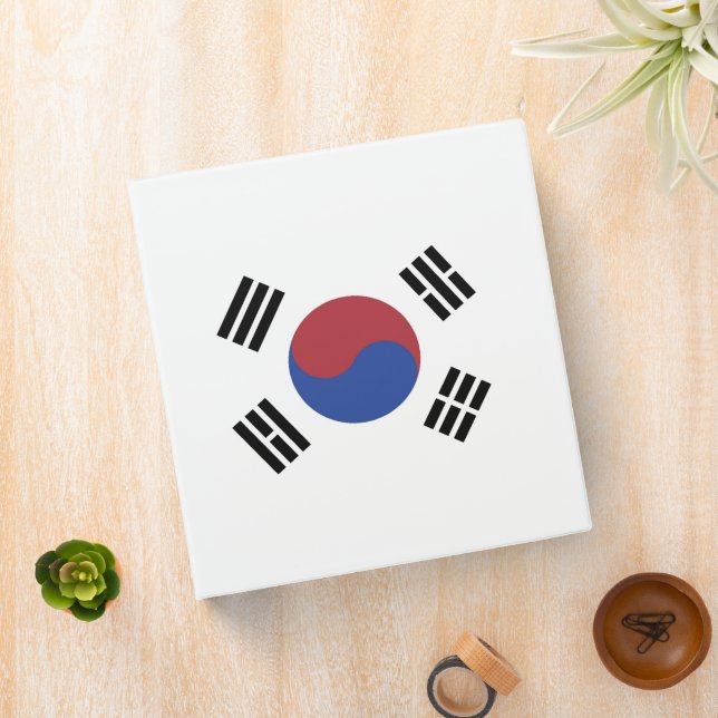 South Korea flag 3 Ring Binder (In Situ)