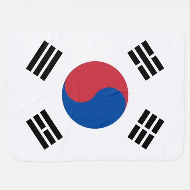 South Korea Flag Baby Blanket (Horizontal)