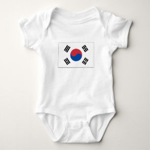 South Korea Flag Baby Bodysuit