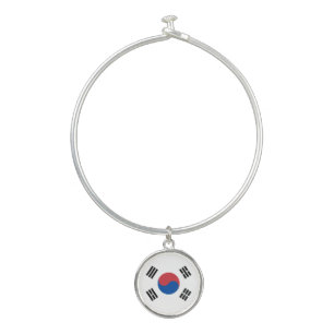 South Korea Flag Bangle Bracelet