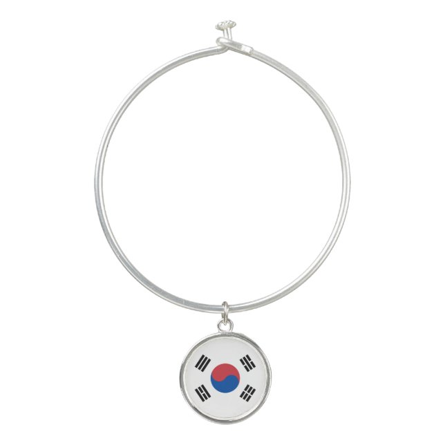 South Korea Flag Bangle Bracelet (Front)