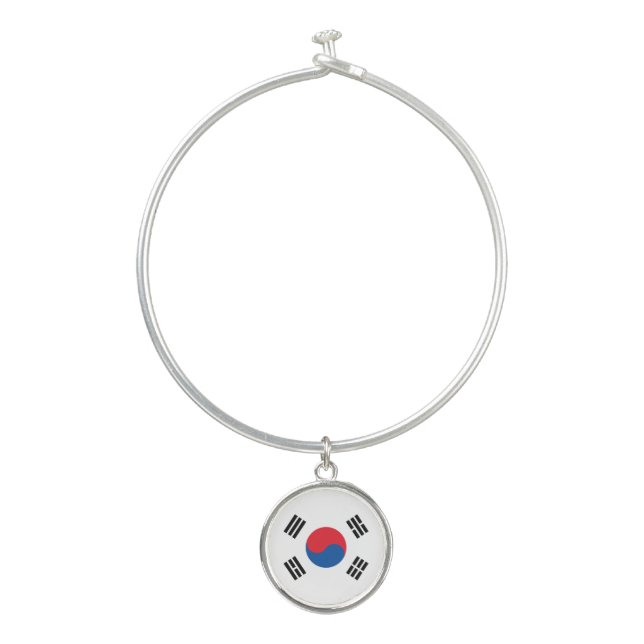South Korea Flag Bangle Bracelet (Front)