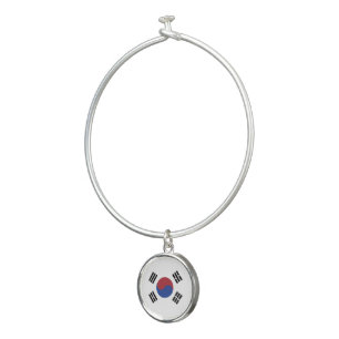South Korea flag Bangle Bracelet