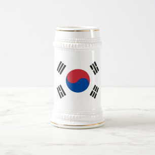 South Korea Flag Beer Stein