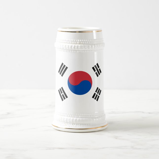South Korea Flag Beer Stein (Center)