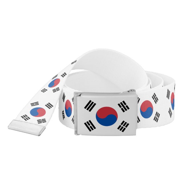 South Korea Flag Belt (Snake)